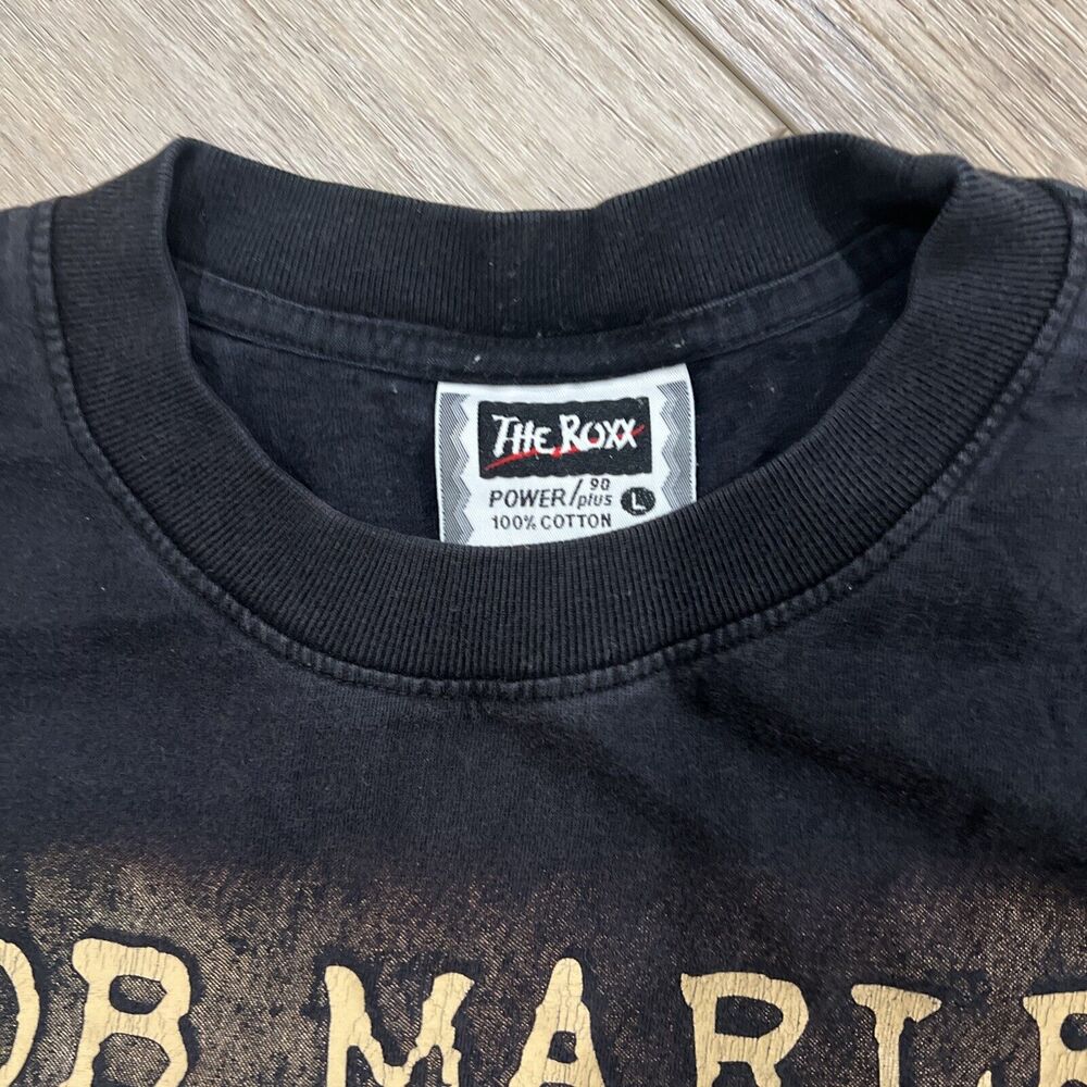 Vintage Bob Marley Single Stitch Large T-Shirt Wailers Reggae Band The Roxx Tag - Picture 2 of 5